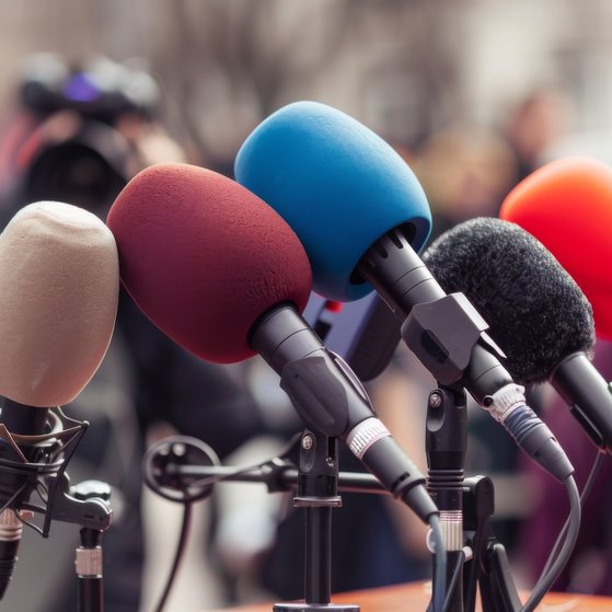 Macro shots of microphones