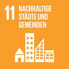 Icon des SDGs nachhaltige Städte und Gemeinden