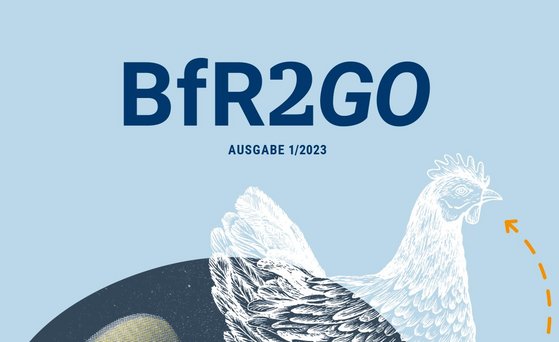 Cover BfR2GO Ausgabe 1/2023 Schwerpunktthema Futtermittel