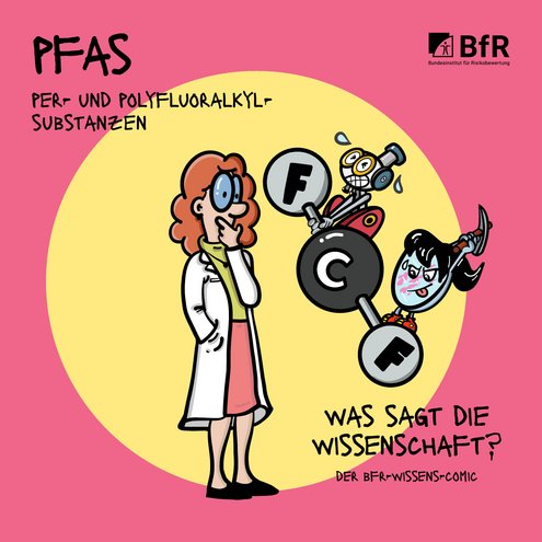 pfas per- und polyfluoralkylsubstanzen was sagt die wissenschaft? der bfr-wissens-comic