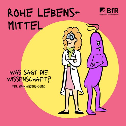 rohe lebensmittel was sagt die wissenschaft? der bfr-wissens-comic